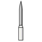SS White Revelation® Diamond Bur, Flame Shape, Coarse Grit, Friction Grip, #862-012C, 1.2 mm Diameter, 5/Pkg thumbnail 2