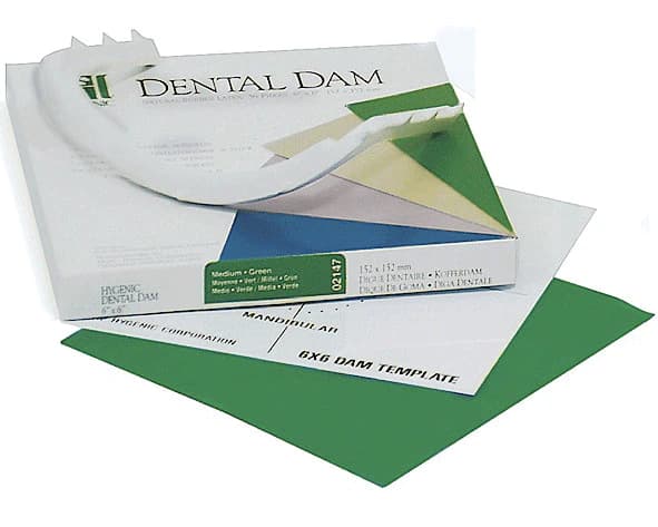 Hygenic HySolate Non-Latex Dental Dam, 5" x 5", Medium, Green, 15/Pk, H09928 thumbnail 7