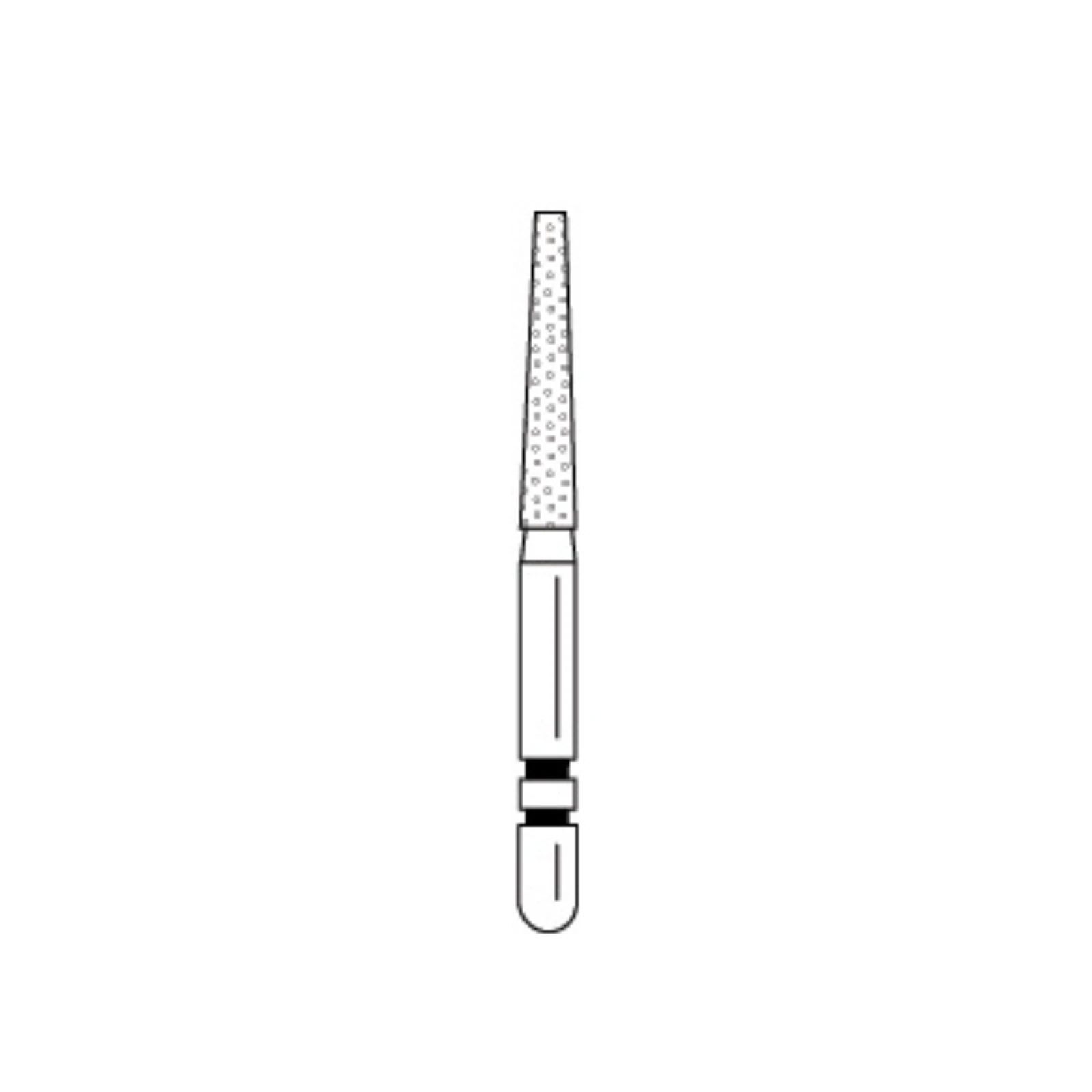 Two Striper Diamond Bur, FG, Flat-End Taper, #703.9, Coarse, Green, 1.8 mm Major/1.1 mm Minor, 9.0 mm Length, 5/Pk, 2015346 thumbnail 3