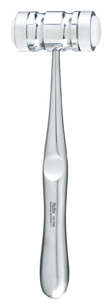Mead Mallet with Replaceable Nylon Caps, Stainless Steel, Miltex Instrument - Mead Mallet w/ Replaceable Nylon Caps - Image 1