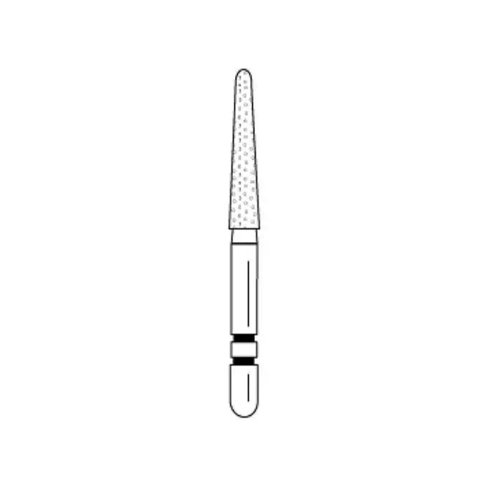 Two Striper Black Diamond Bur, Super Coarse, Round-End Taper, #767.9SC, 5/Pack, 2015705 thumbnail 2