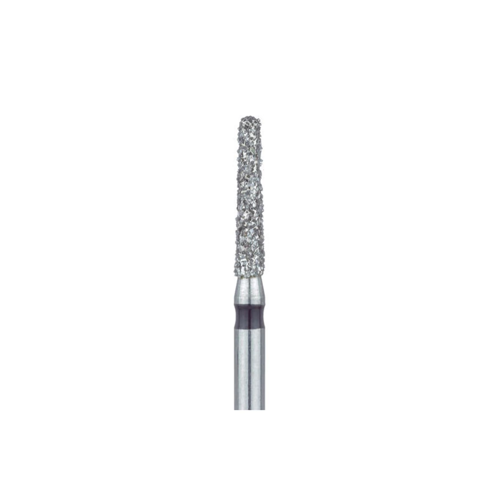Meisinger 850-016-HP Diamond Bur, Round End Tapered (Chamfer), Medium Grit, 1.6 mm Diameter, 8 mm Working Length, HP Shank, 5/Pack thumbnail 3