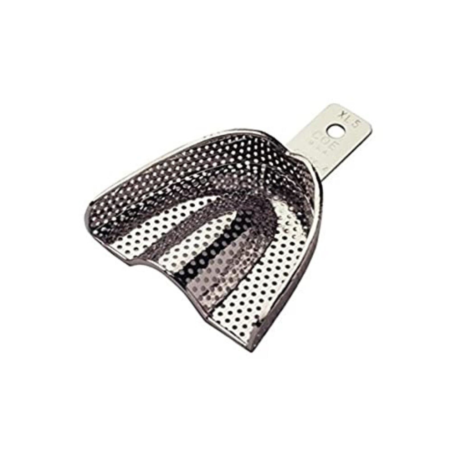 COE #XL5 Extra Wide Extra Long Upper Full-Arch Nickel-Plated Perforated Impression Tray, 269051 - COE Extra Long Perforated Metal Trays - Image 1