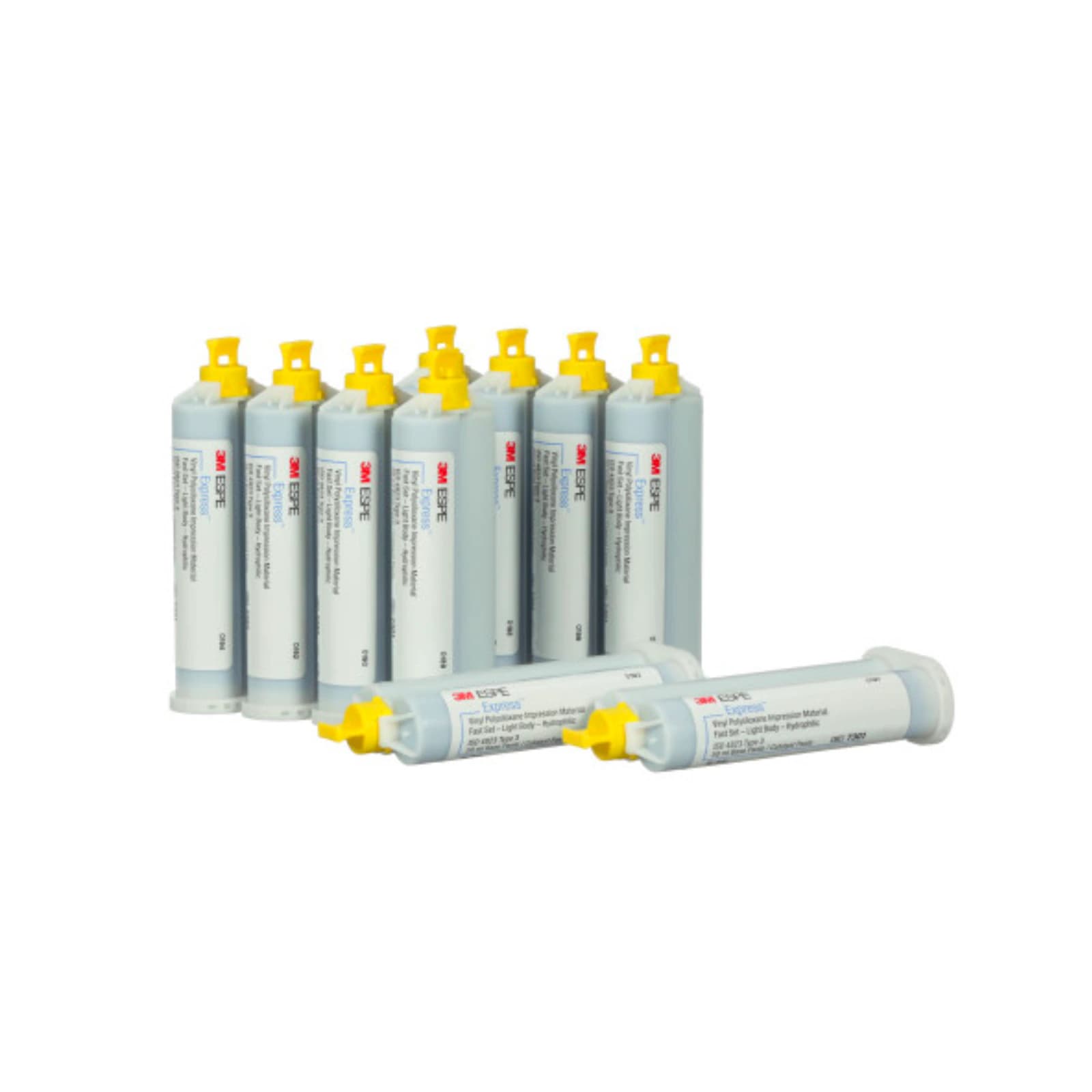 3M Express VPS Impression Material Light Body Fast Set Bulk Pack, 10 x 50 mL Cartridges, Blue, 7301T thumbnail 3