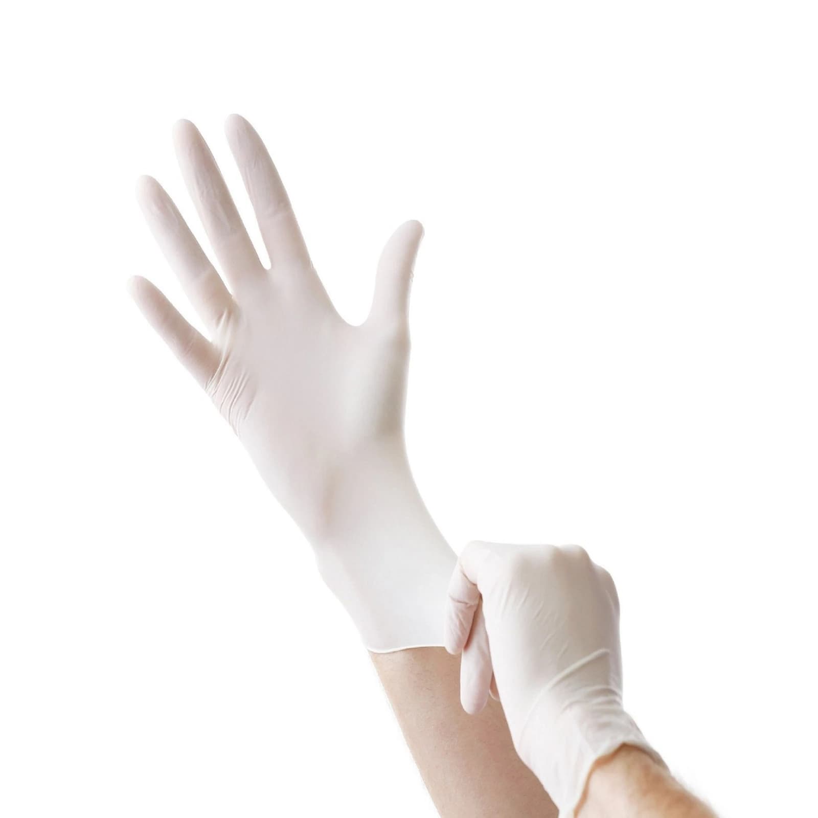 Latex Examination Gloves, Powder-Free, X-Small, 100/Box - Latex Gloves X-Small 100/Box - Image 1