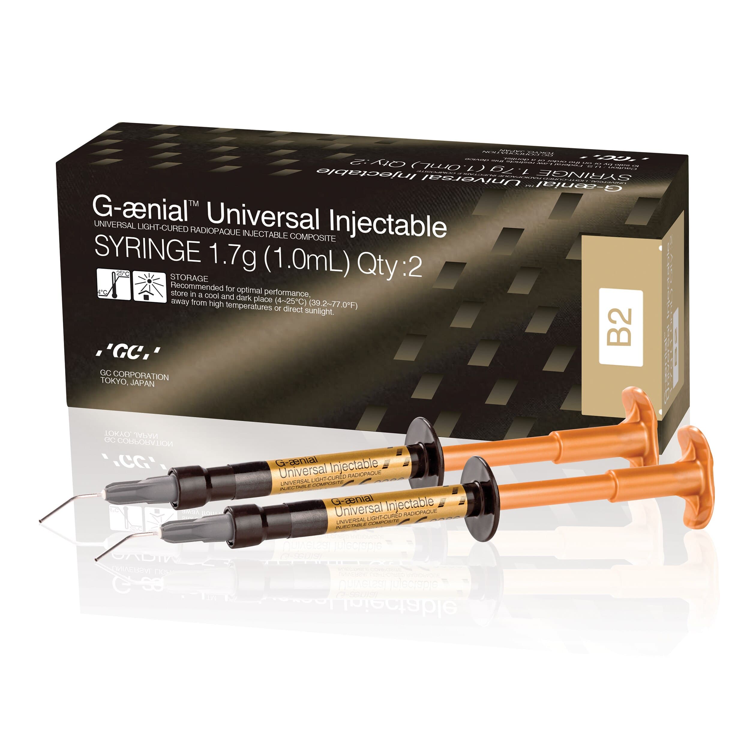 G-aenial Universal Injectable Composite Syringe, Shade B2, 1.7 g (1.0 mL) per Syringe, 2 Syringes/Pack, 012370 thumbnail 7