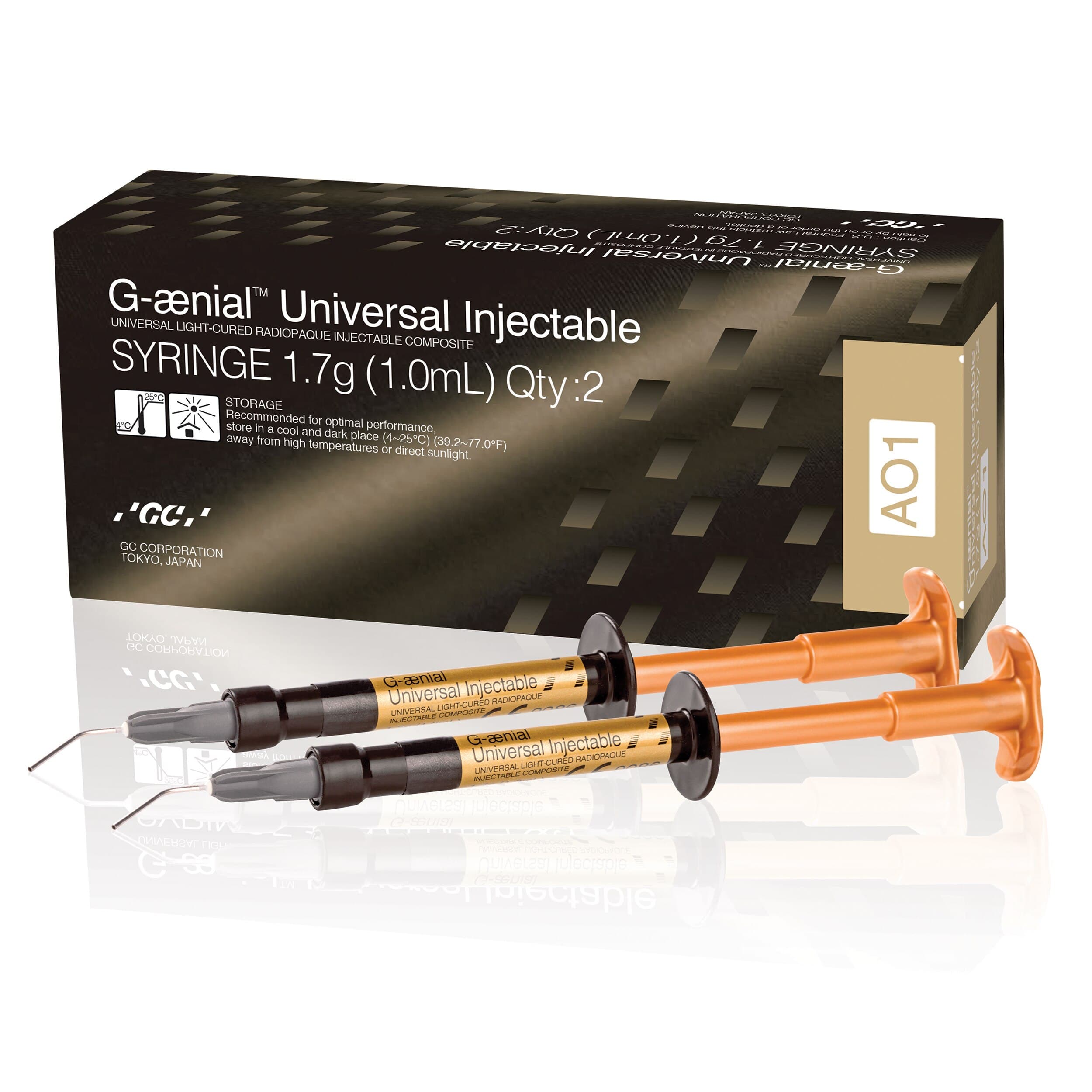 G-aenial Universal Injectable Composite Syringe, Shade AO1, 1.7g (1.0mL) per Syringe, 2 Syringes/Pkg, 012373 thumbnail 6