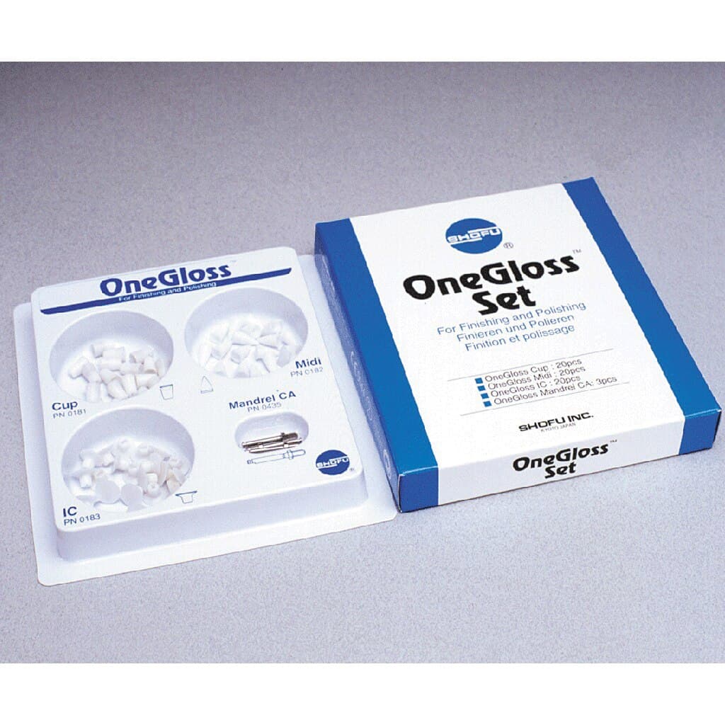 OneGloss Disposable Aluminum Oxide Silicon Polishers, CA, Assortment Set (20 Cups, 20 Midi-Points, 20 IC, 3 Mandrels), 60/Pk, 0180 thumbnail 8