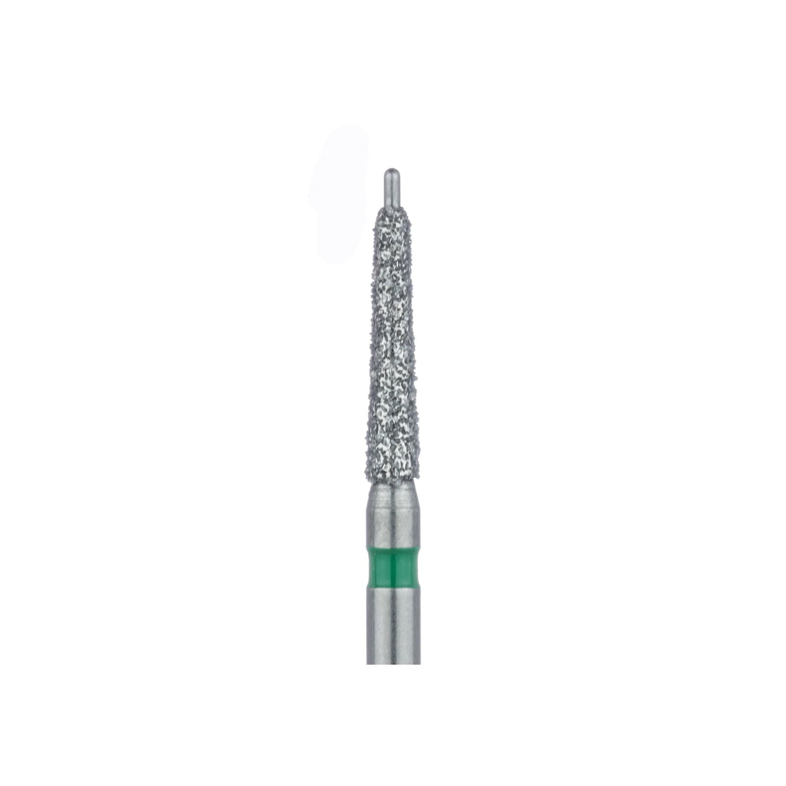Meisinger 508G-016-FG Crown Preparation Diamond Bur, Tapered Guide Pin, FG, 1.6 mm Head Diameter, Coarse Grit, Green Ring, 5/Pk thumbnail 4