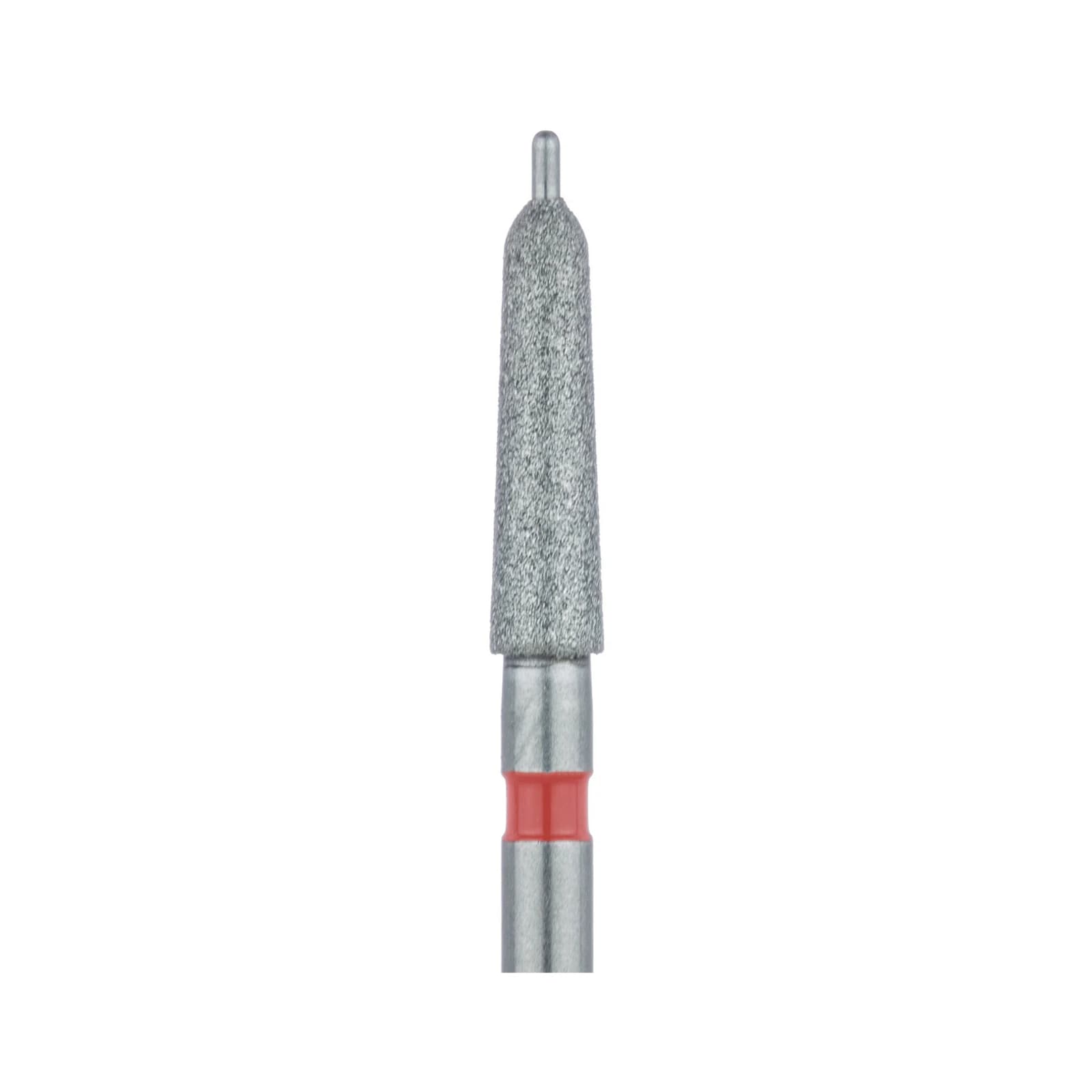 Meisinger 508F-020-FG Fine Diamond Bur, Tapered Guide Pin, Friction Grip, 2.0 mm Head Diameter, 7.5 mm Head Length, Red Ring, 5/Pkg thumbnail 3