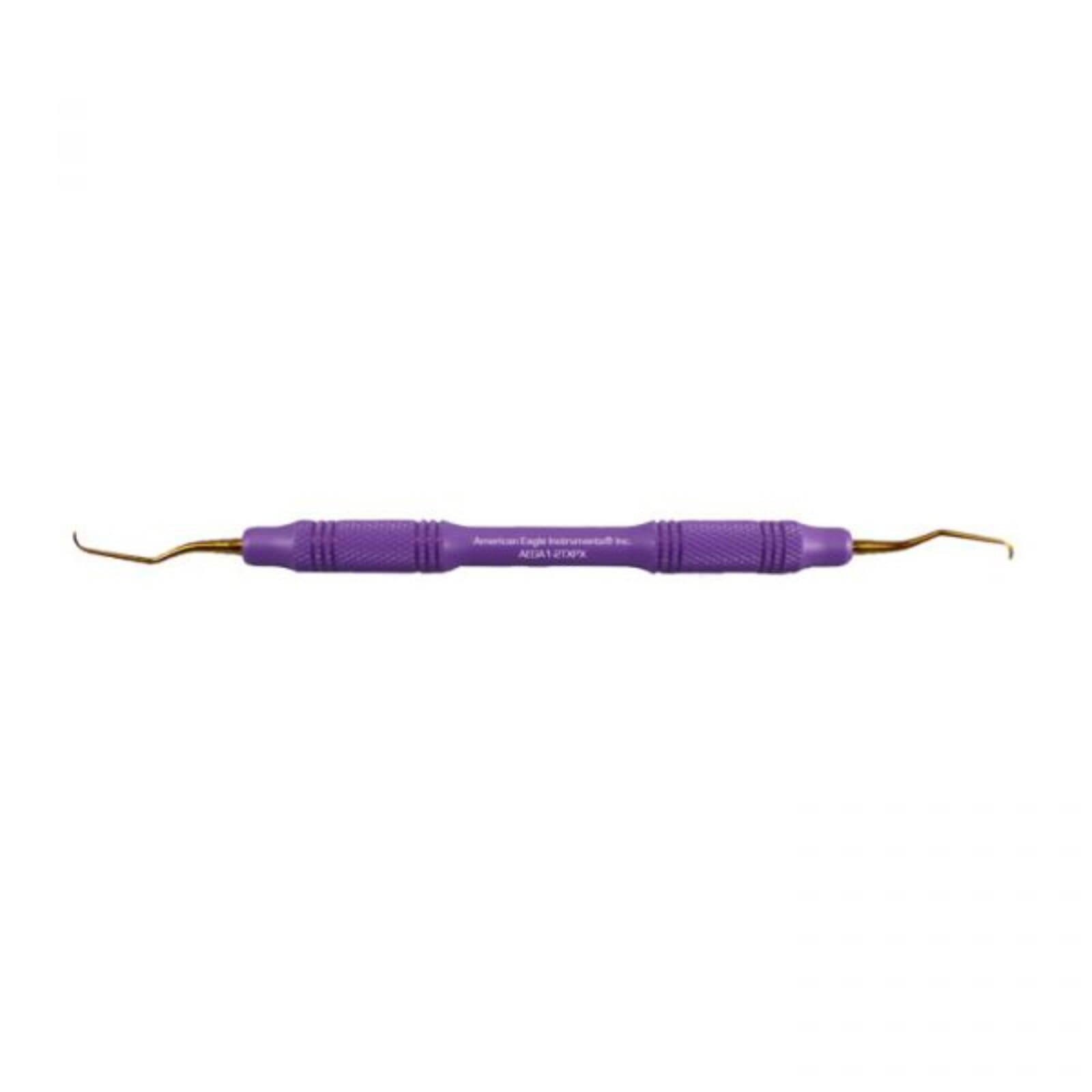 American Eagle #1/2 XP Gracey +3 Access Curette, 3/8" EagleLite Resin Handle, Purple thumbnail 2