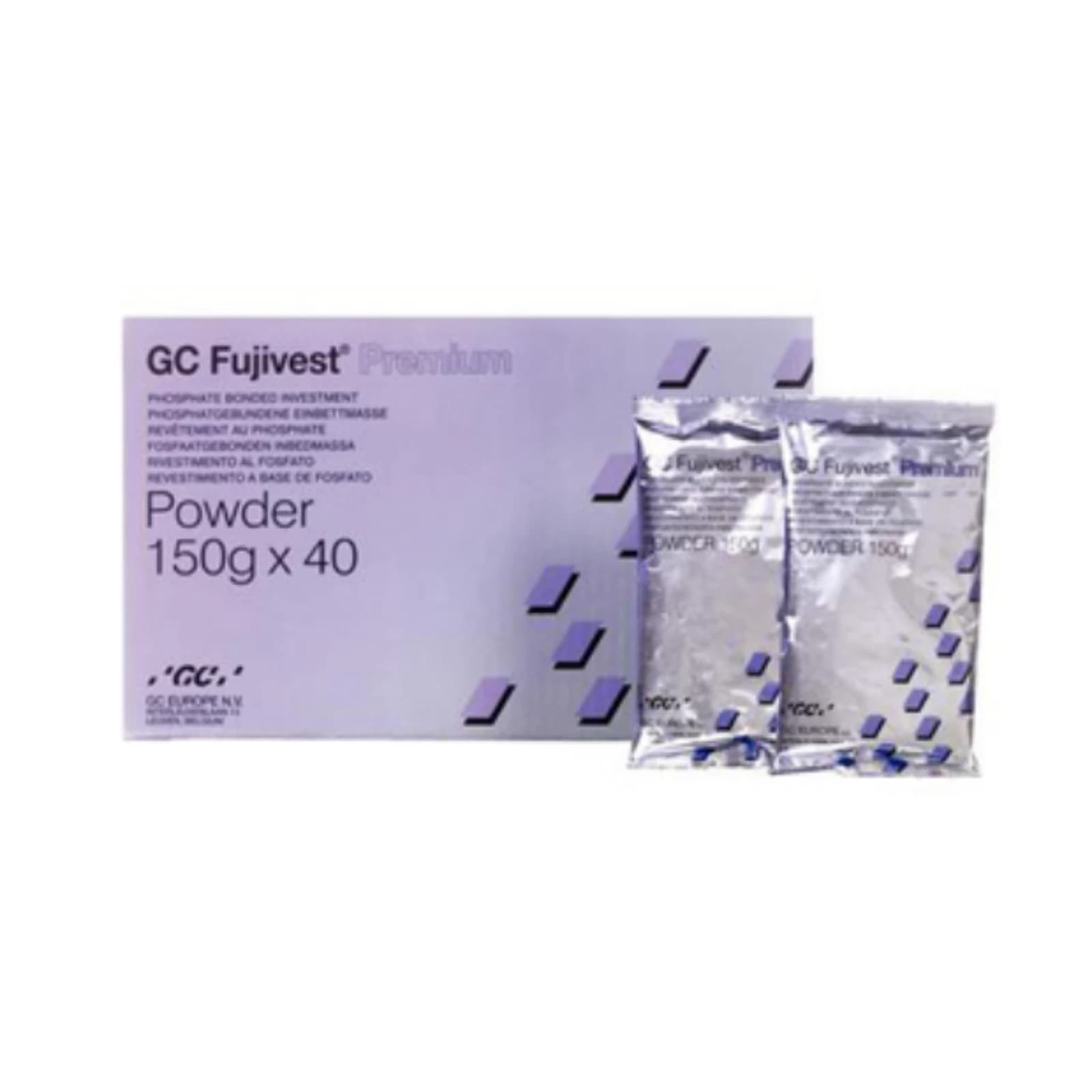 GC Fujivest Premium Phosphate-Bonded Investment Powder, Carbon-Free, 150 g Pouch, 40/Case thumbnail 3
