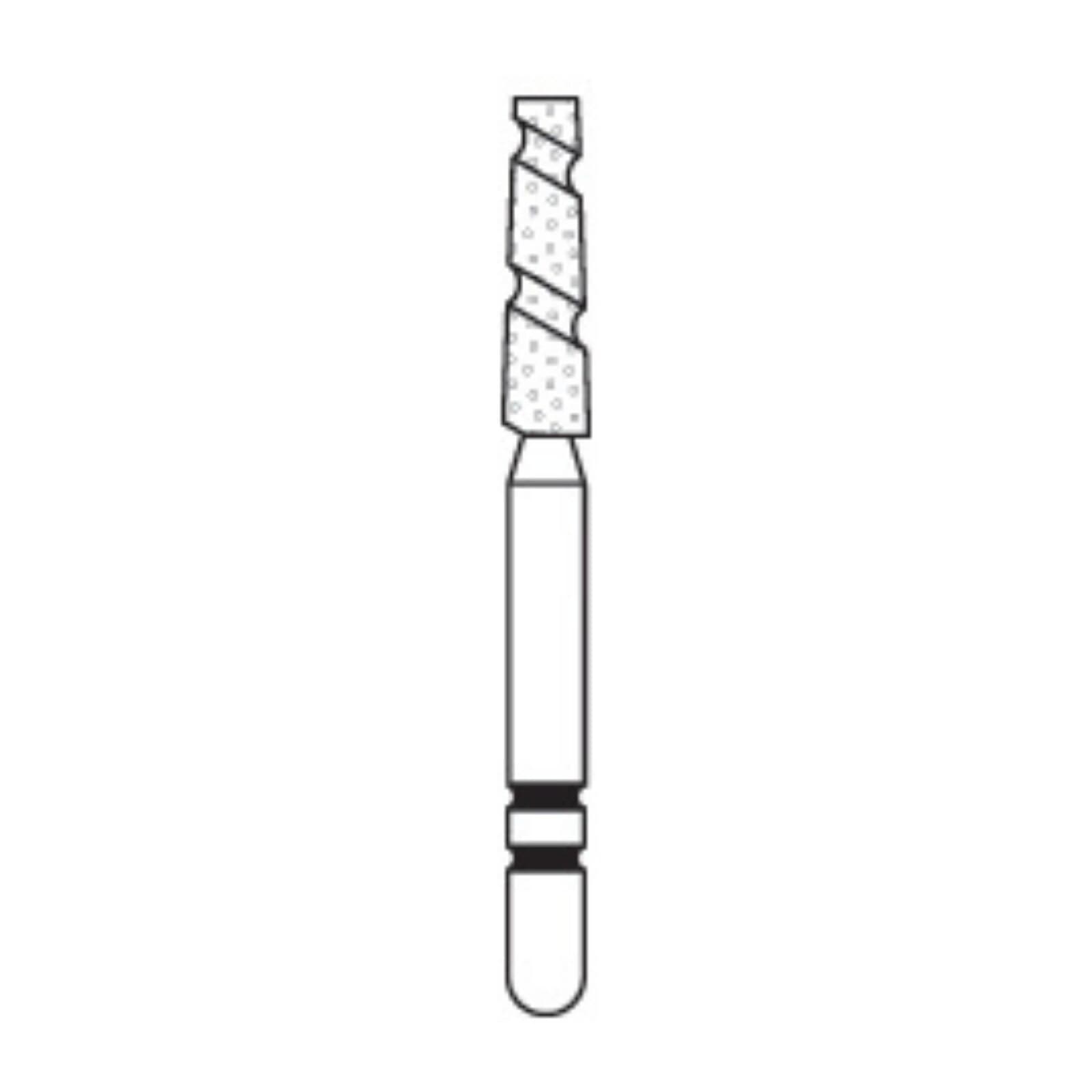 Two Striper TS2000 Diamond Bur, FG, Flat End Taper Cylinder, #2002.7, Coarse, 5/Pkg, 2000027 thumbnail 2