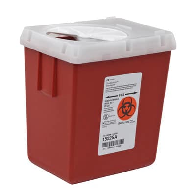SharpSafety™ Phlebotomy Sharps Container, 2.2 Quart, Red, 1522SA thumbnail 7