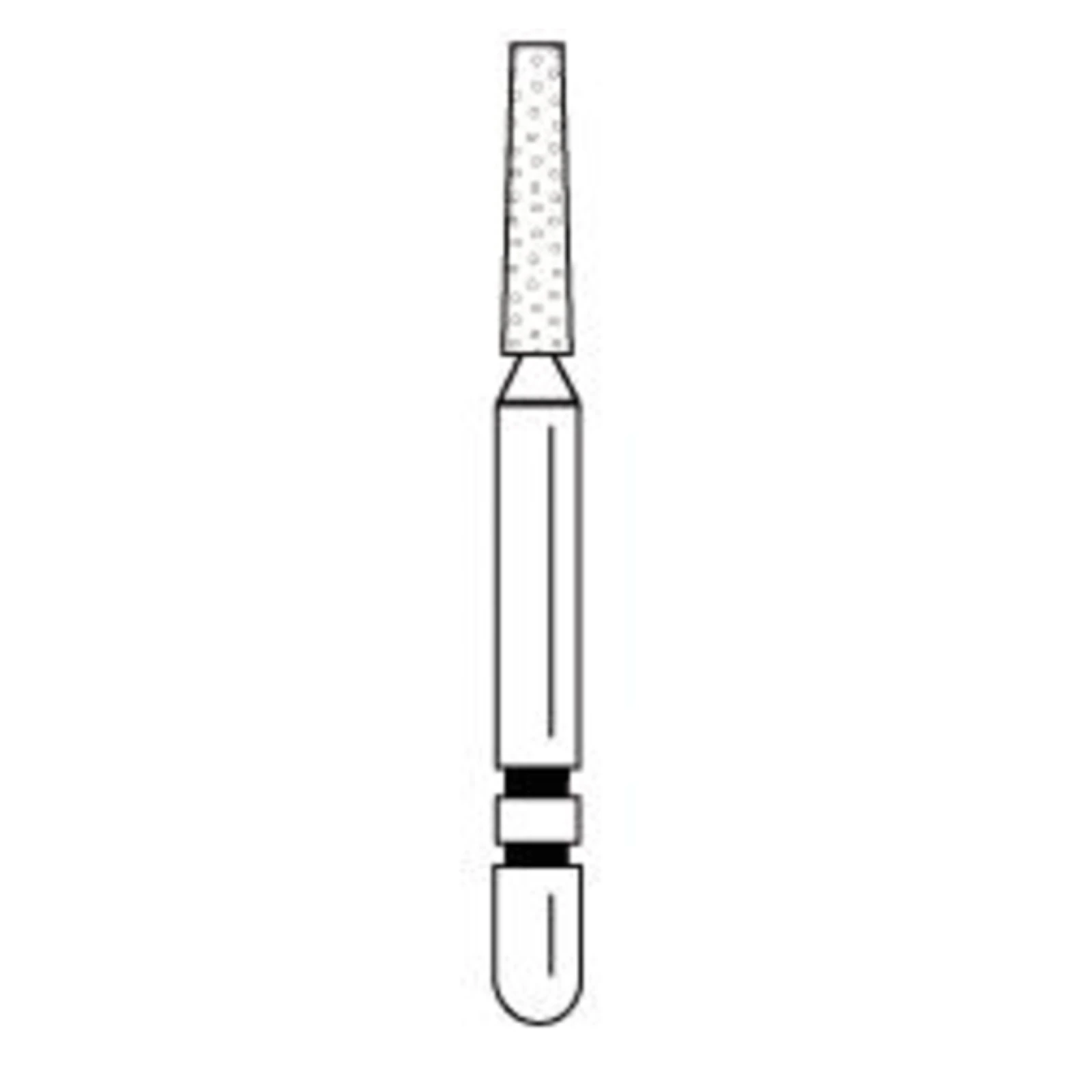 Two Striper Diamond Bur, FG, Flat-End Taper, 722.6, Coarse, Green, 1.4 mm Major/1.0 mm Minor Diameter, 6.0 mm Length, 5/Pk, 2015357 thumbnail 3