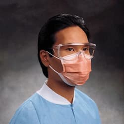 Halyard FLUIDSHIELD Level 3 Fog-Free Earloop Procedure Masks, Orange, 40/Box, 47107 thumbnail 2