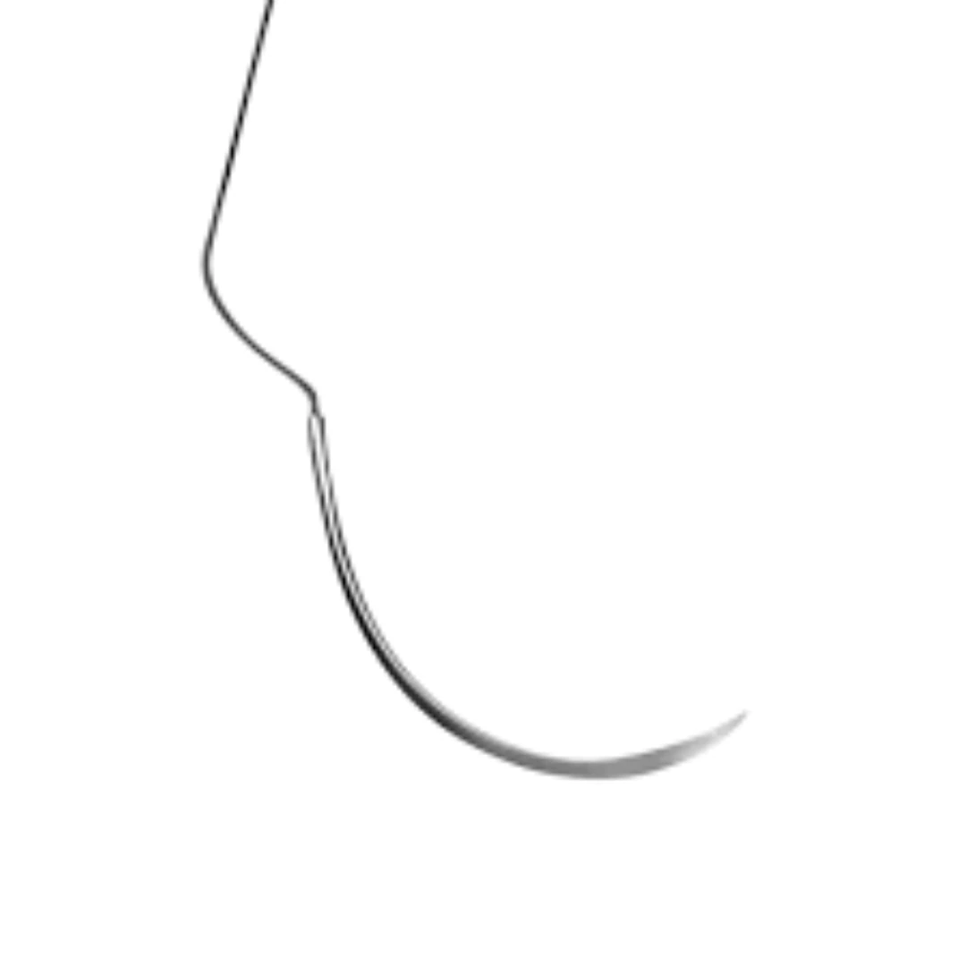 Hu-Friedy Perma Sharp Non-Absorbable Silk Suture, Black Braided, 4-0, 27", D-14 1/2 Circle Tapercut Needle 17.5mm, 12/Box, PSN952S thumbnail 2