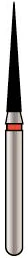 Alpen X1 Single-Use Diamond Bur, FG, #859-014F, Cone Pointed End, Fine Grit, Red Ring, 1.4 mm Diameter, 10.0 mm Length, 25/Pk, X859F014 thumbnail 9