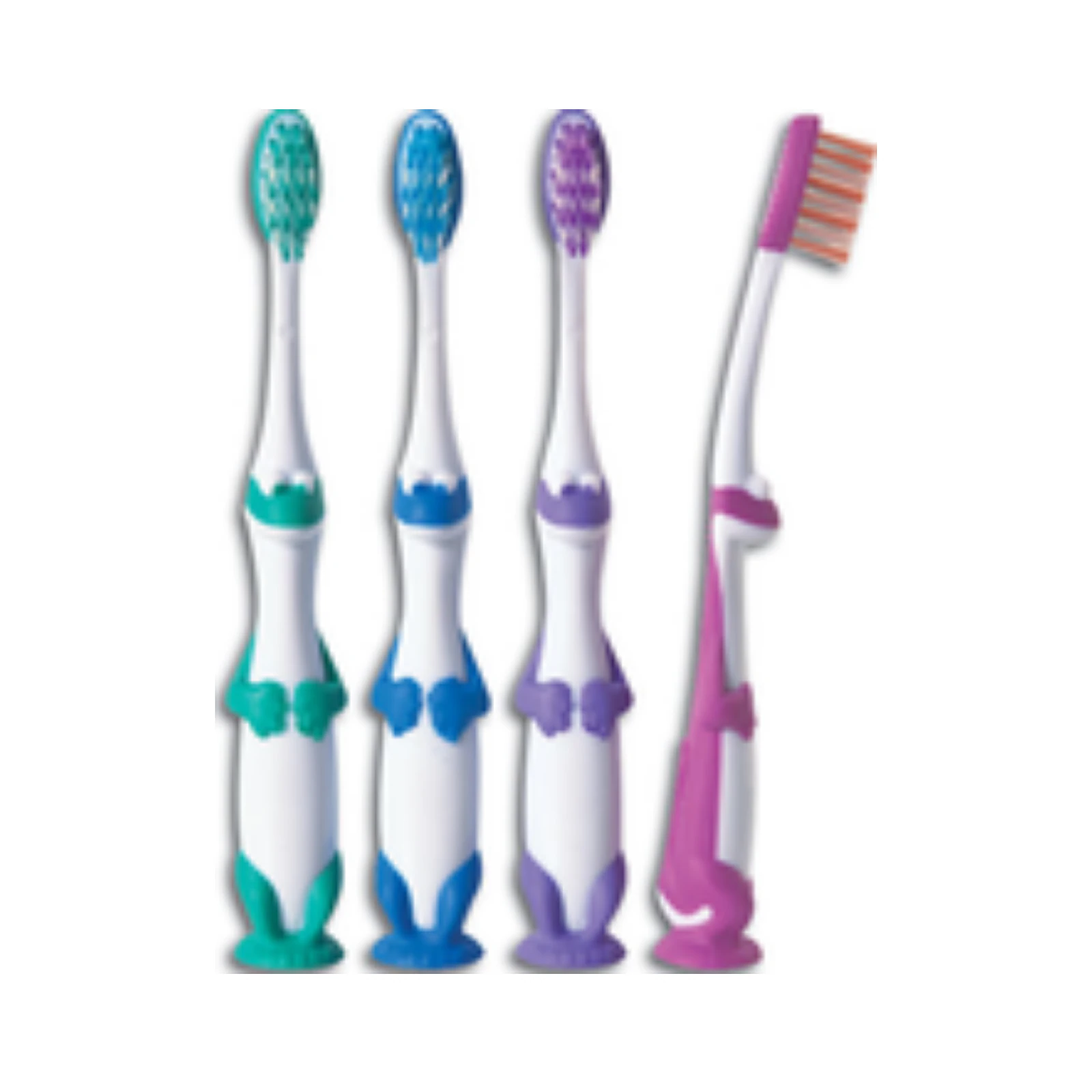 Children's Toothbrush Dinosaur with Suction Cup, 72/Case, with Imprint - Children's Toothbrush Dinosaur w/Suction 72/Cs w/Imprint - Image 1