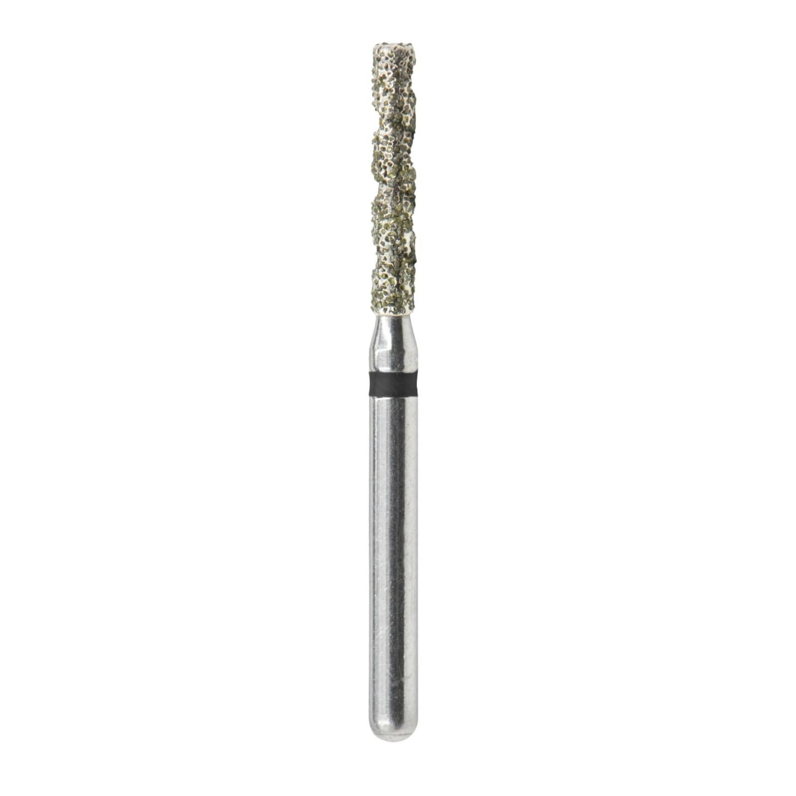 Kerr SimpliCut Single-Use Sterile Diamond Bur, Super Coarse, Flat End Cylinder, Spiral, 25/Pkg, SC837KRT-014-D - #837KRT-014 Super Coarse SimpliCut Diamond Bur Flat End Cylinder Spiral Pack of 25 - Image 1