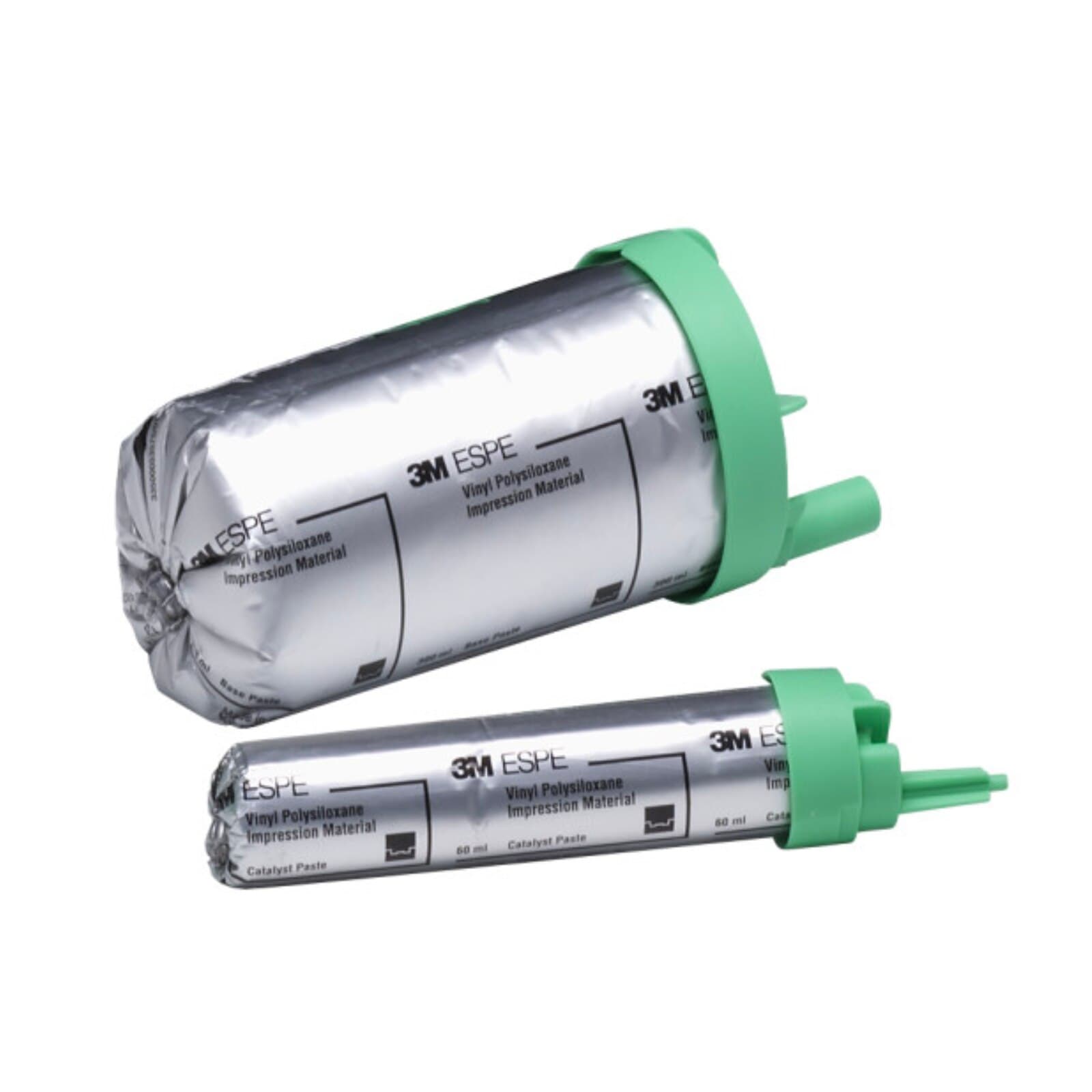 3M Dimension Penta H Quick VPS Impression Material Refill, Heavy Body, Light Green, 720 mL (2 x 300 mL Base + 2 x 60 mL Catalyst), 36913 thumbnail 3