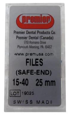 Premier K-Files, Stainless Steel, 25mm, Assorted #15-40, 6/Pk, 9053248 thumbnail 8