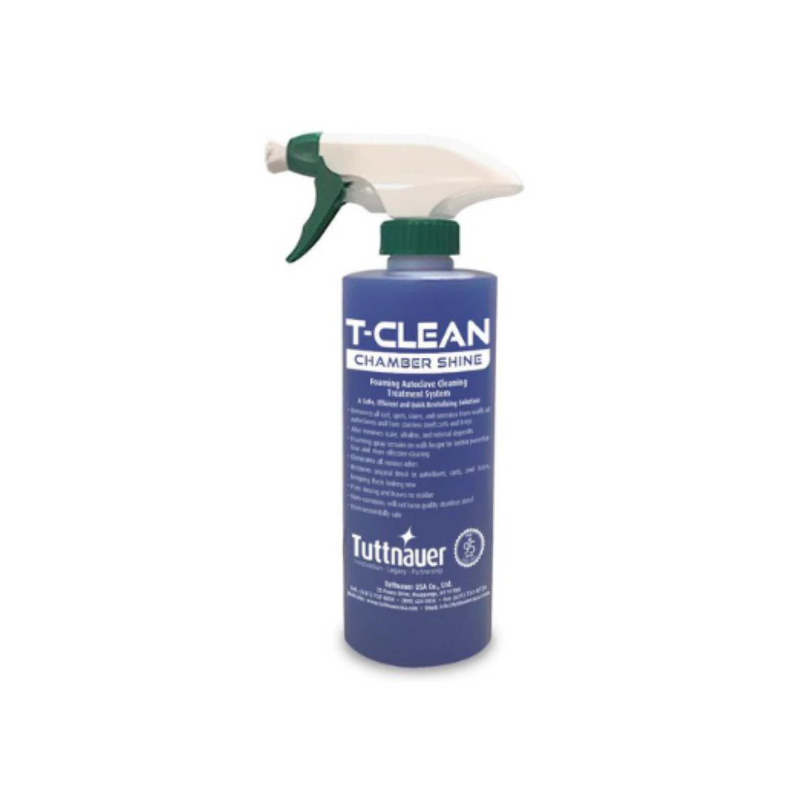 Tuttnauer T-Clean Chamber Shine Autoclave Cleaning Treatment Foam Spray, 500 mL Spray Bottle - T-Clean Chamber Shine Autoclave Cleaning Treatment Foam Spray - T-Clean Chamber Shine Autoclave Cleaning Treatment Foam Spray - Image 1