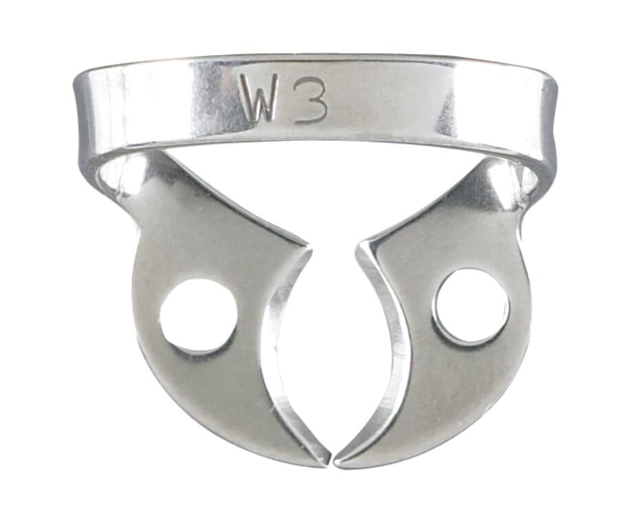 Miltex #W3 Lower Molar Wingless Metal Rubber Dam Clamp, Single Clamp, 76D-W3 thumbnail 2