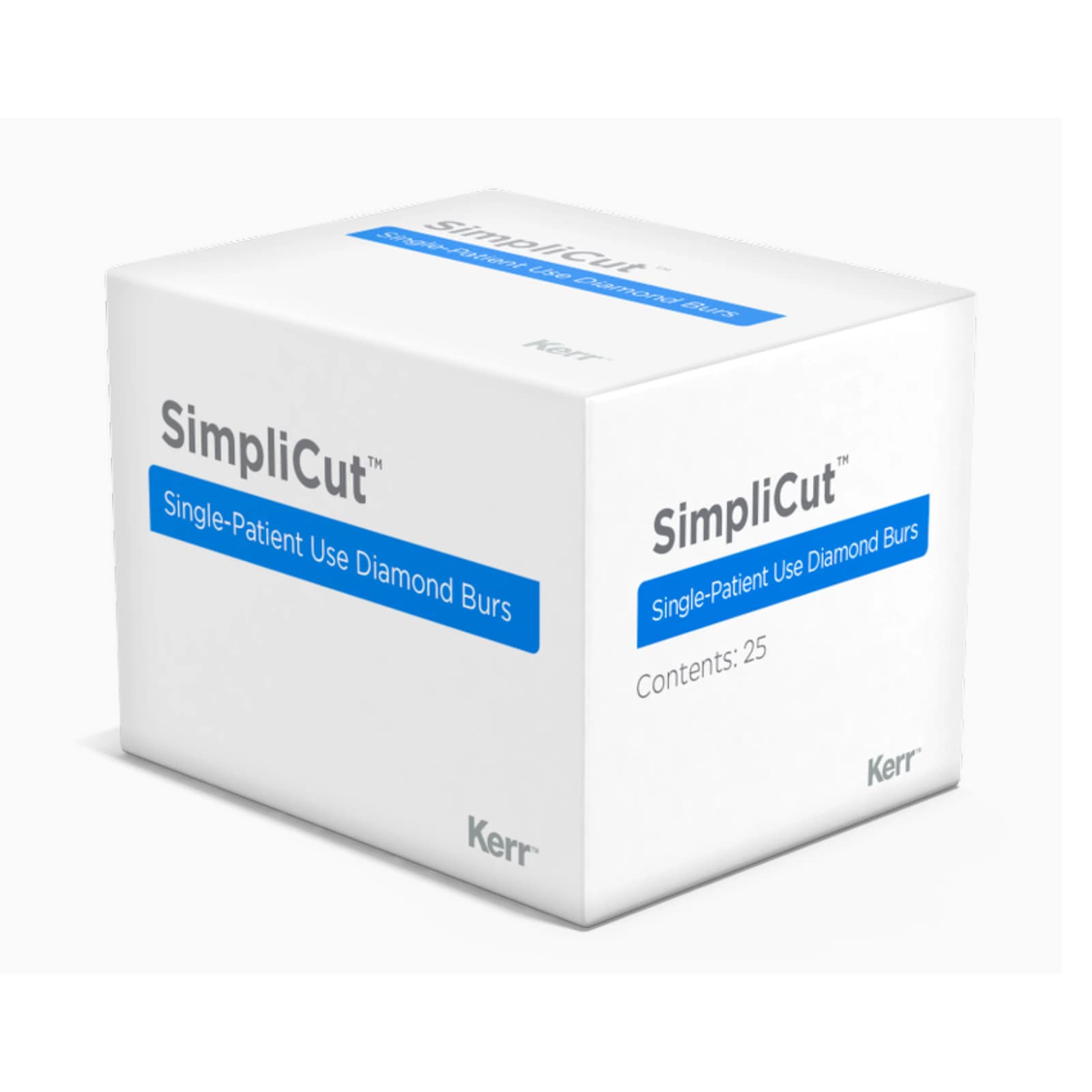 Kerr SimpliCut Single-Use Sterile Diamond Bur, Fine Grit, Football Shape, Friction Grip, 25/Pack, F379-023-D thumbnail 2