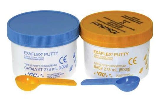 GC America Exaflex Putty VPS Impression Material, Clinic Package (5 Base + 5 Catalyst, 500 g Each), 138305 thumbnail 5