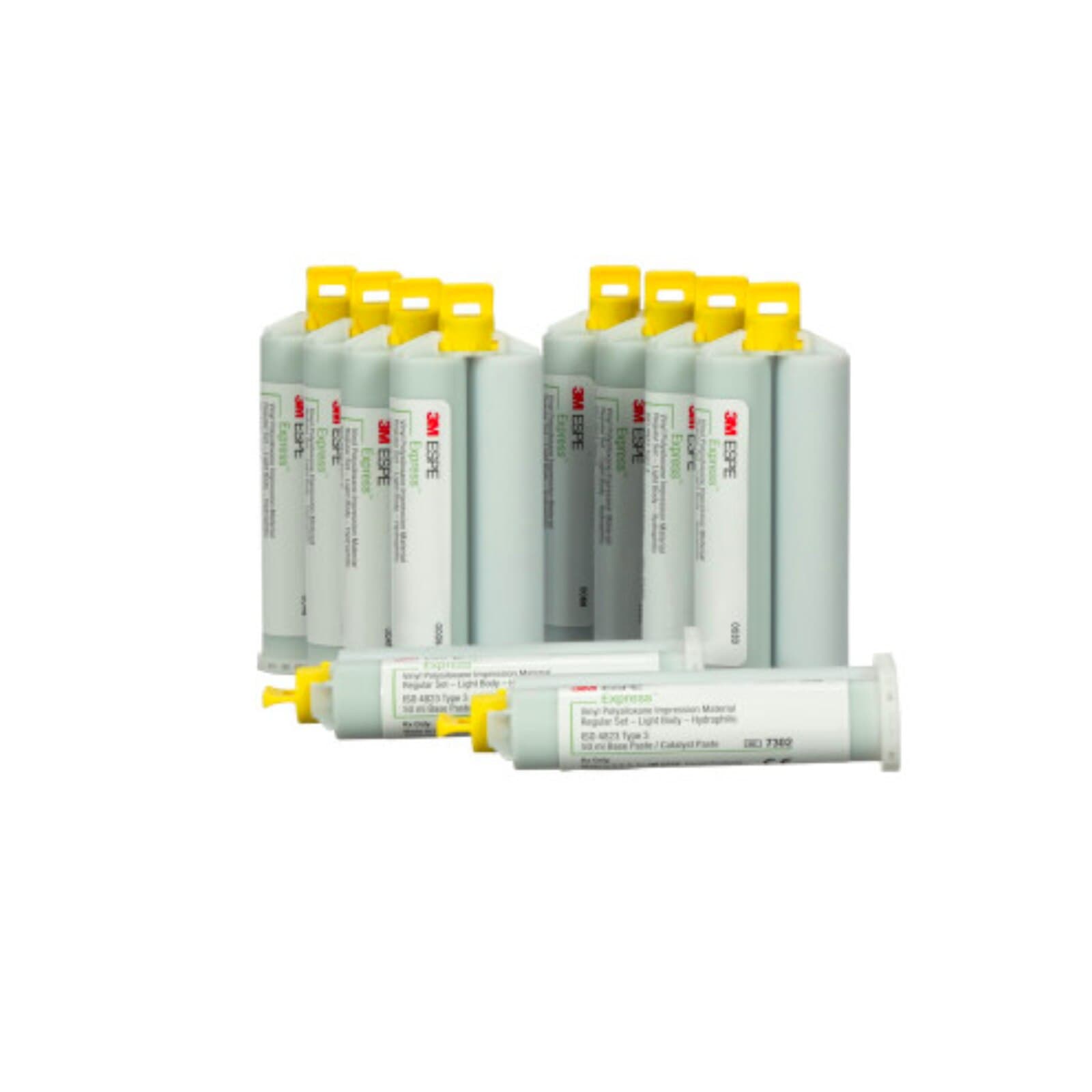 3M (Solventum) Express VPS Impression Material, Light Body, Regular Set, Green, 50 ml Cartridges, 10/Pk, 7302T thumbnail 3