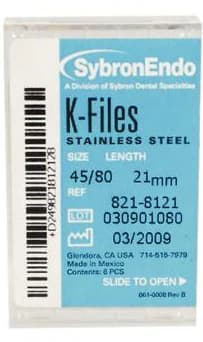Kerr K-Files 21mm Stainless Steel Assorted #45-80, 6/Box, 821-8121 thumbnail 3