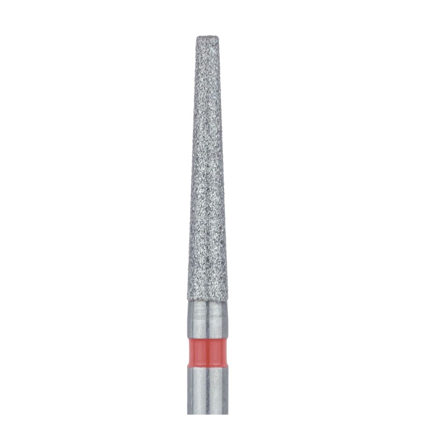 Meisinger 848F-016-FG Fine Diamond Bur, Flat End Taper, Friction Grip, 1.6 mm Head Diameter, 10 mm Working Length, Red Ring, 5/Pkg thumbnail 3