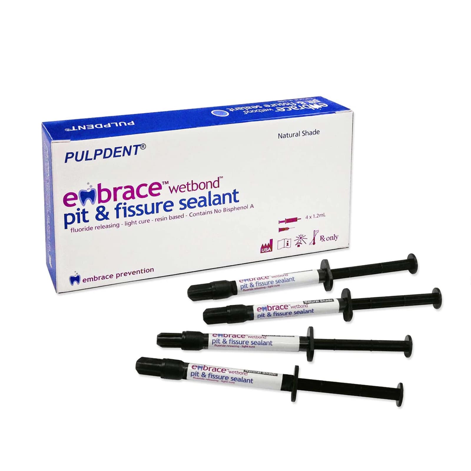 Embrace Pit & Fissure Sealant Natural Kit, 10 x 0.5mm & 10 x 0.7mm - Embrace Pit & Fissure Sealant Natural Kit - Image 1