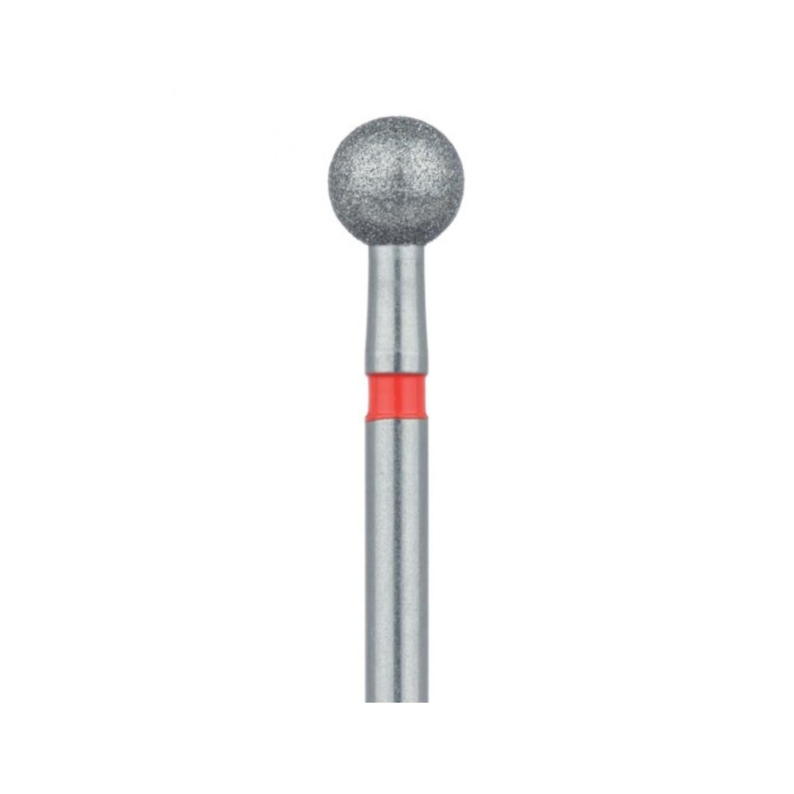 Meisinger 801F-035-FG Fine Diamond Bur, Round, Friction Grip, 3.5 mm Head Diameter, Red Ring, 2/Pkg thumbnail 3