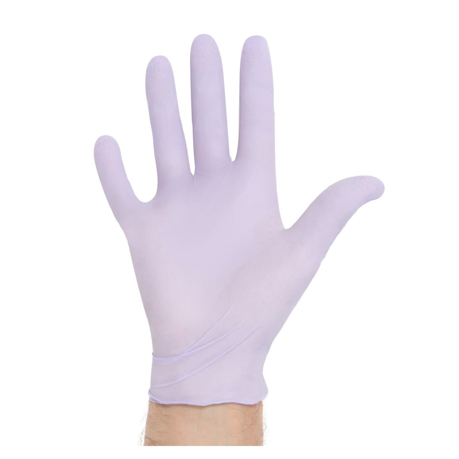 Halyard KC100 Lavender Nitrile Exam Gloves, Powder-Free, Latex-Free, Non-Sterile, Large, 250/Box, 52819 thumbnail 3