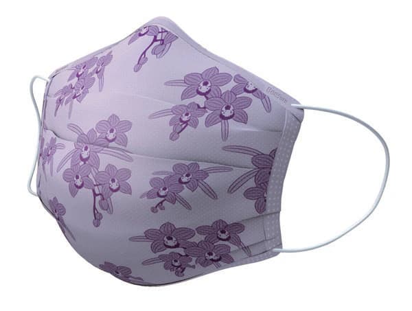 BeeSure Earloop Face Masks, Orchid Floral Lavender, ASTM Level 3, 50/Box thumbnail 6