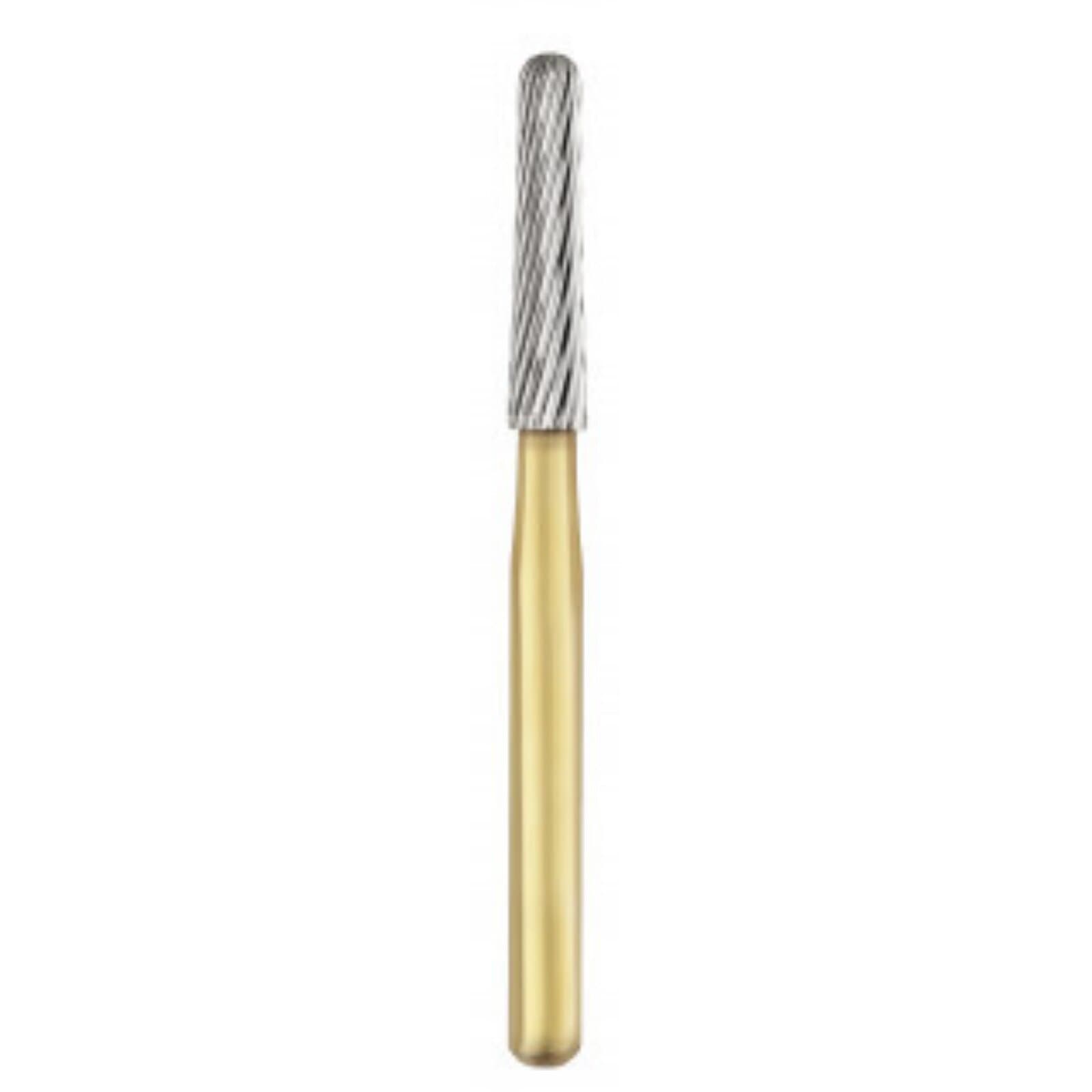 SS White Trimming & Finishing Carbide Bur, 20-Blade, Tapered Fissure, Round End, Friction Grip, #8676, 5/Pkg thumbnail 2