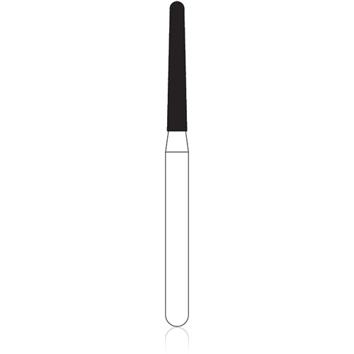 NTI Diamond Bur, FG, Long Taper Round End, Super Coarse, Black, 1.4 mm, 5/Pk, SC856L-014 thumbnail 3