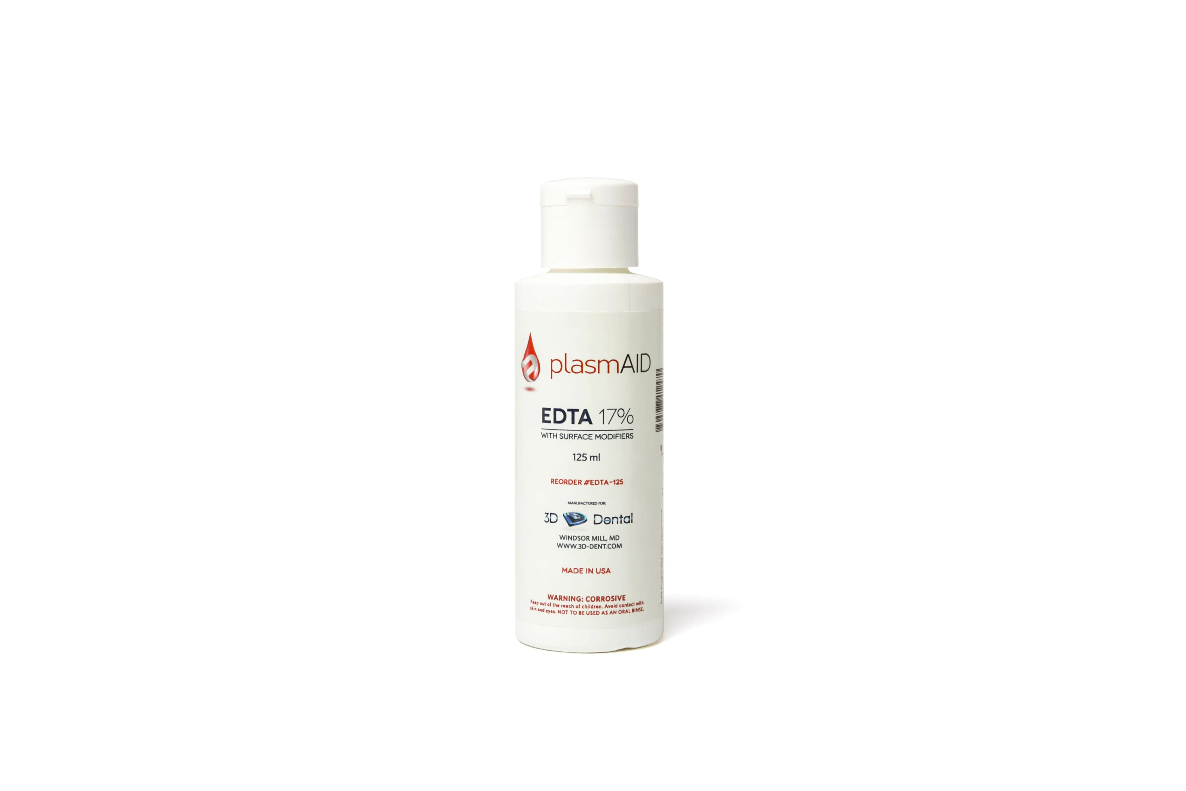3D Dental EDTA Solution 17% with Surface Modifiers, 125 mL Bottle - EDTA Solution With Surface Modifers 125ml - Image 1