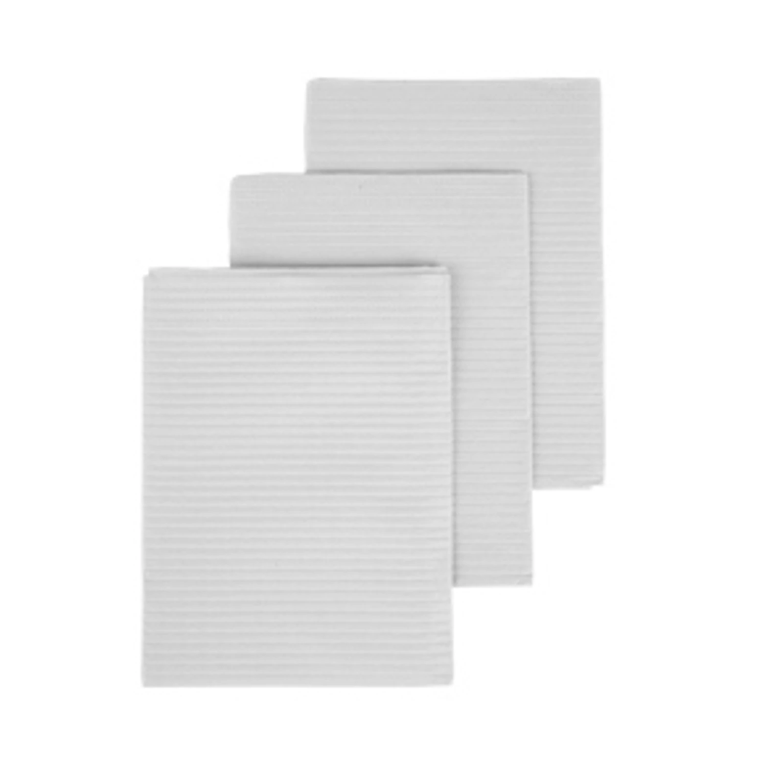 Medicom SafeBasics Dry-Back Plus Dental Bibs, 3-Ply Paper + 1-Ply Poly, White, 13" x 18", 500/Case, 8383 thumbnail 3