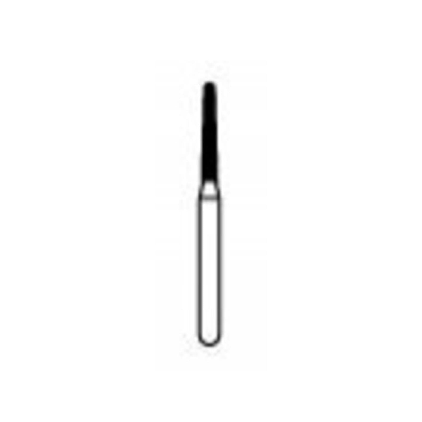 NTI Diamond Bur, FG, Taper Round End, #F856, 1.2 mm, Fine Grit, Red Ring, 5/Pk, F856-012 thumbnail 3