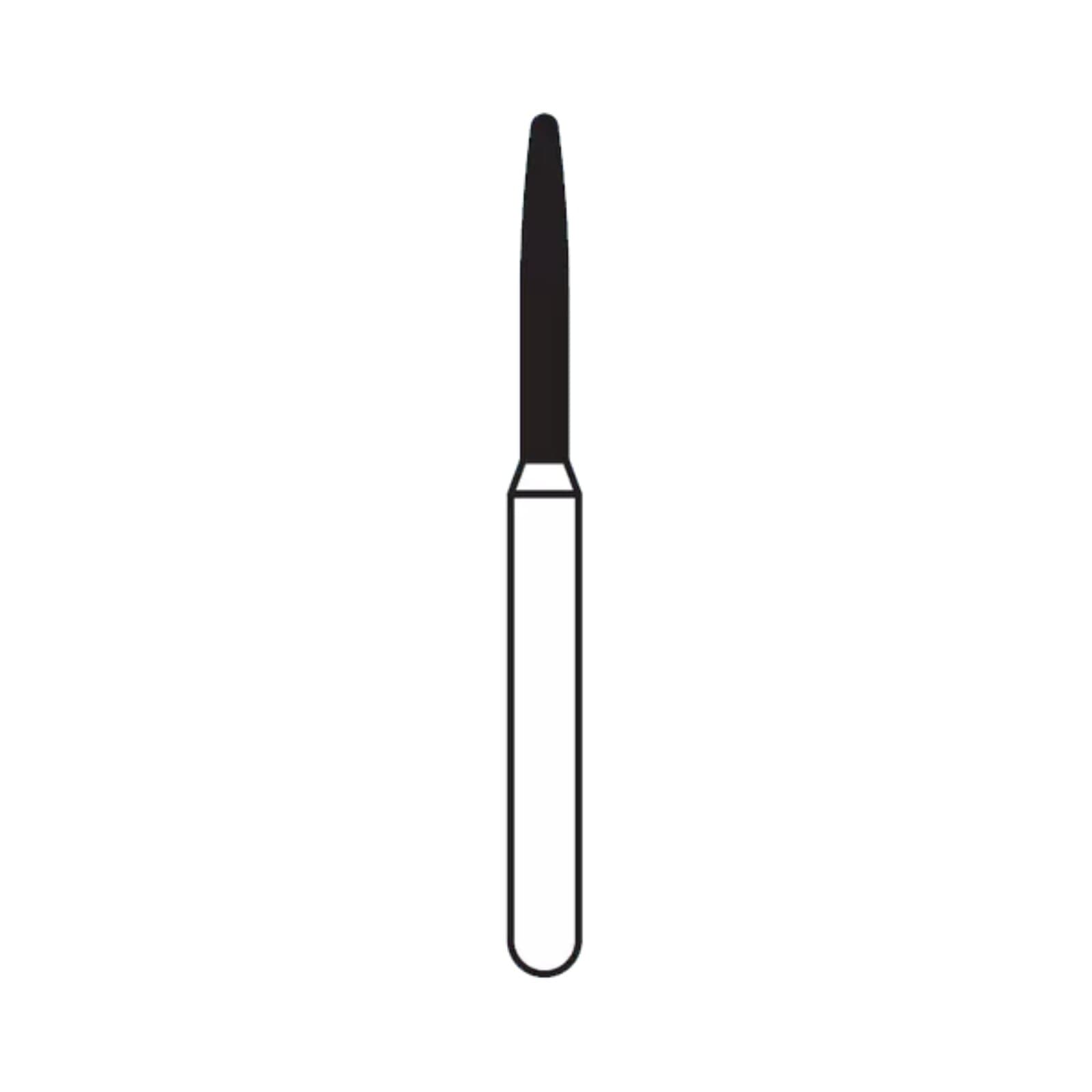 Premier Solo Diamond® Single-Use Diamond Bur FG, Flame, 1510.8, Medium, 1.0mm Head Diameter, 8.0mm Head Length, 25/Bx, 862010M thumbnail 2