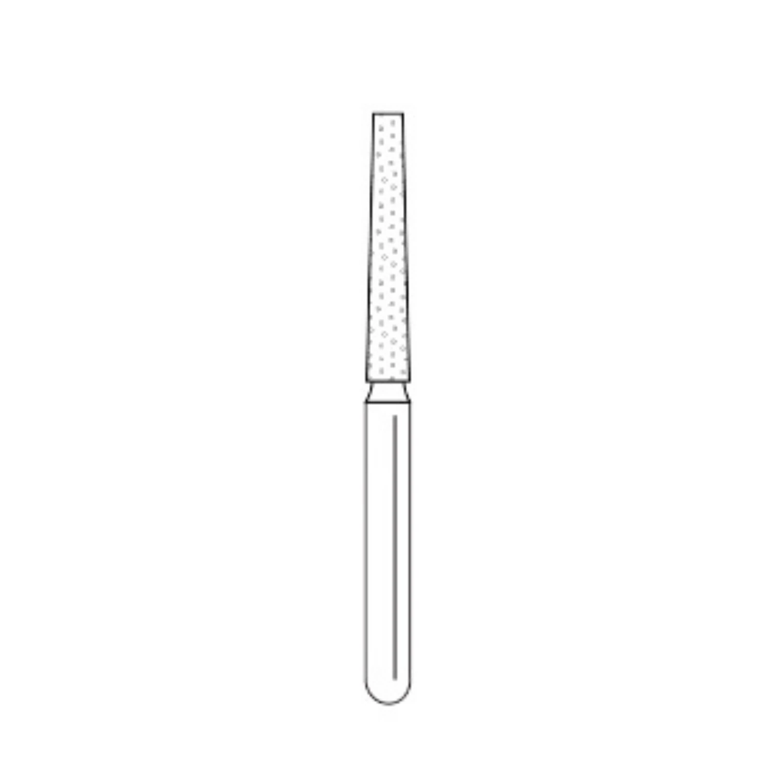 Solo Diamond Single-Use Diamond Bur, FG, Flat-End Taper, #0916.10, Fine Grit, Red, 1.6 mm Head Diameter, 10 mm Head Length, 25/Pk, 848016F thumbnail 3