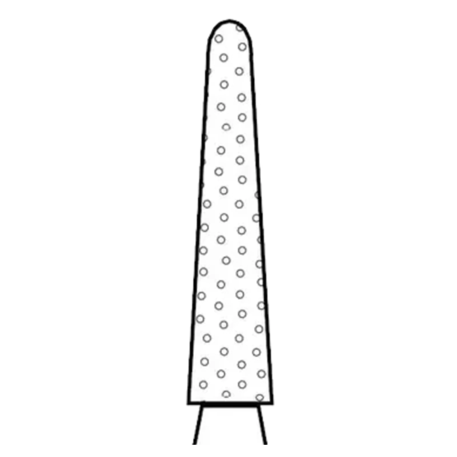 Two Striper ShortCut Diamond Bur, FGSS, Round-End Taper, 767.8 S, Coarse, Green, 1.8 mm Major/1.0 mm Minor, 8 mm Length, 5/Pk, 2015907 thumbnail 3