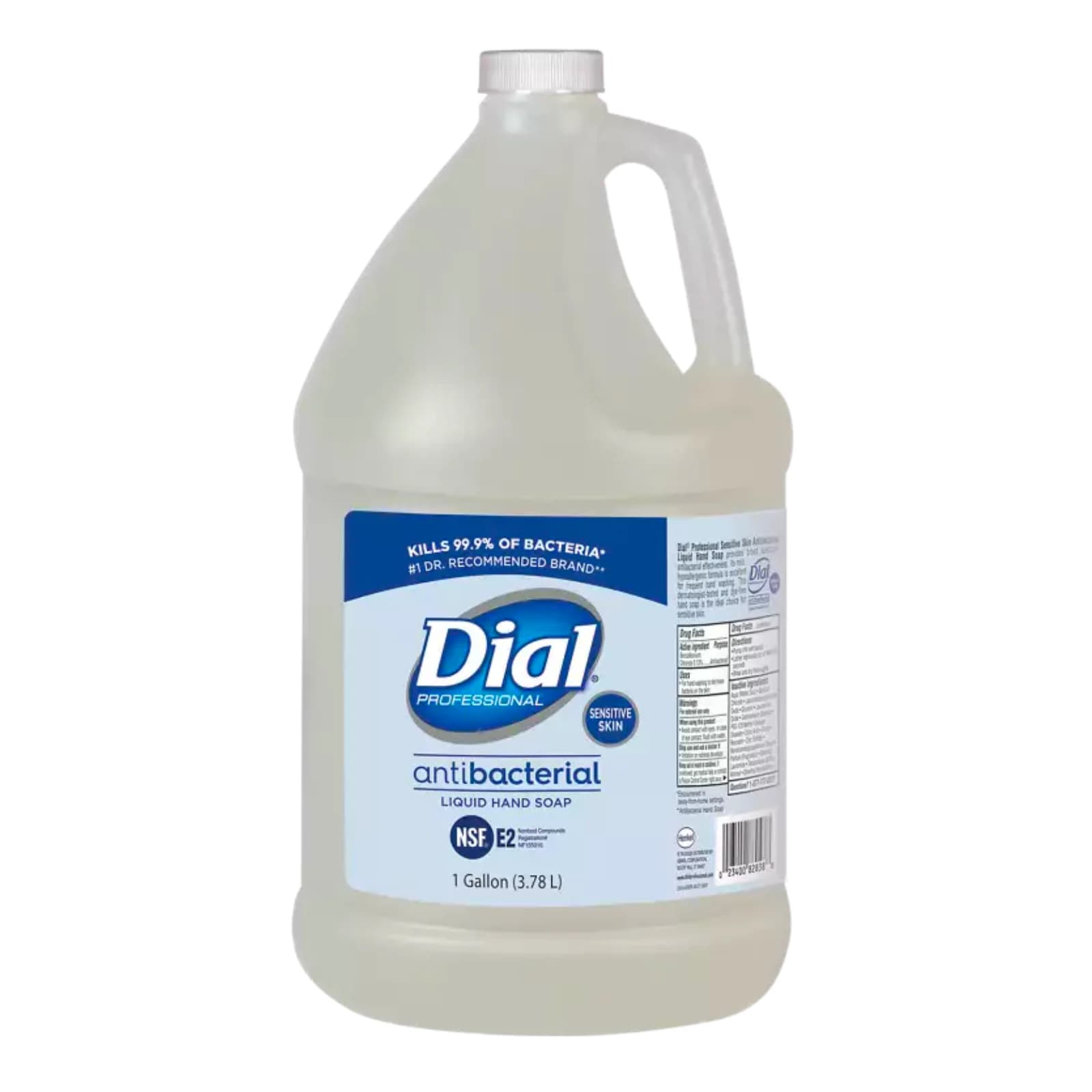 Dial Sensitive Skin Antimicrobial Liquid Hand Soap, 1 Gallon, 82838 - Dial Sensitive Skin Liquid Hand Soap Antimicrobial 1-Gallon, 82838 - Image 1