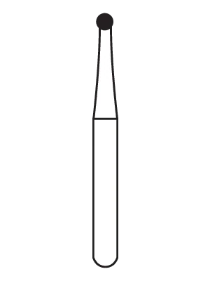Alpen Operative Surgical Carbide Burs, FGSS, Round, #4, 1.4 mm, 10/Pk, R300004 thumbnail 2