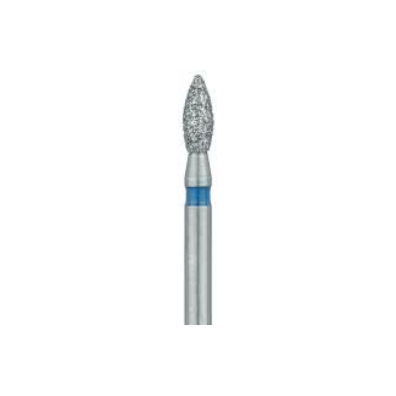Meisinger 830G-018-FG Coarse Diamond Bur, Pointed Football, Friction Grip, 1.8 mm Head Diameter, 4.5 mm Head Length, Green Ring, 5/Pkg thumbnail 3