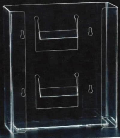 Plasdent Clear Acrylic Single Horizontal Glove Dispenser, 10"W x 5-3/4"H x 3-7/8"D, 1400H thumbnail 2