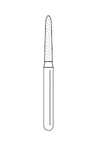 Solo Diamond® Single-Use Diamond Burs FG, Curettage K, #1714.8, Coarse, Green, 1.4mm Major/1.0mm Minor Diameter, 8.0mm Length, 25/Bx, 878K014C thumbnail 3